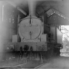 Cessnock Collieries Ltd, Locomotive No.7, suburban tank type, "Liverpool", locomotive shed, Cessnock No. 1 Colliery, NSW [c.1950s]
