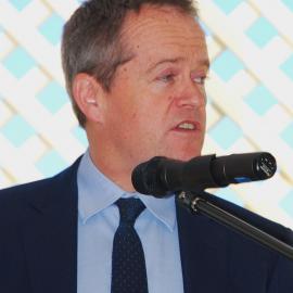 Bill Shorten speaking at the Memorial Service at the Jim Comerford Miners Memorial Wall, Aberdare, NSW, 2014