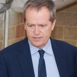Bill Shorten at the Memorial Service at the Jim Comerford Miners Memorial Wall, Aberdare, NSW, 2014