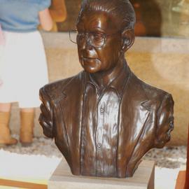 Bust of Jim Comerford at the Jim Comerford Miners Memorial Wall, Aberdare, NSW, 2014