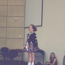 Unidentified girls Irish dancing [n.d.] [unknown location] [Includes one of the girls in the previous image 01591]