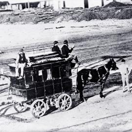 SAR, horse-drawn railway carriage, Port Elliot to Goolwa Railway, SA, [1860s]