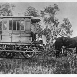 SAR, horse-drawn railway carriage, Port Elliot to Goolwa Railway, SA, [1860s]