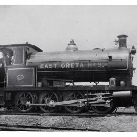 East Greta Railway Co. Ltd, Locomotive No.9, saddle tank type, Mt Dee Sidings, NSW [c.1920s]