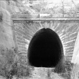 NSWGR Western portal, Old Clarence Tunnel, now part of Zig Zag Railway Tourist Railway, [1930s]