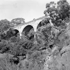 NSWGR, No. 1 Viaduct, Great Zig Zag Railway formation, near Lithgow NSW, [1930s]