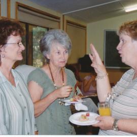 Faye Lyford, Wendy Jones and another unknown person at Gaye Folloington's farewell lunch