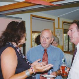 Giselle Coates, George Salia (TAFE) and Barry McKnight at Gaye's farewell