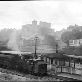 QGR, D17 Class Suburban Tank, passenger train, Central Station, Brisbane, Qld, [1950s]