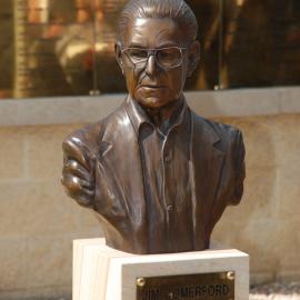 Bust of Jim Comerford, Miners' Memorial Wall, Aberdare, NSW, September 2010