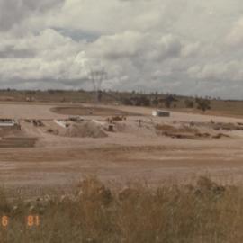 Earthworks at the pit top area