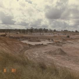 Earthworks at the pit top area