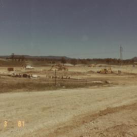 Earthworks at the pit top area
