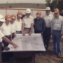 Visit of I.T. Kim and Posco officials - First mine office - Tharah Farmhouse - 19 March 1981