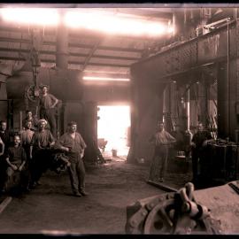 Interior of engineering works, factory, c1920s