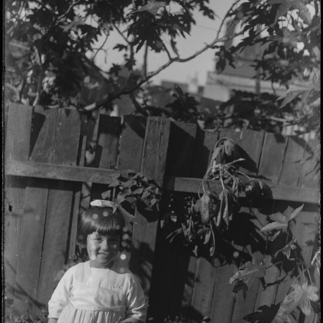 Child in back yard