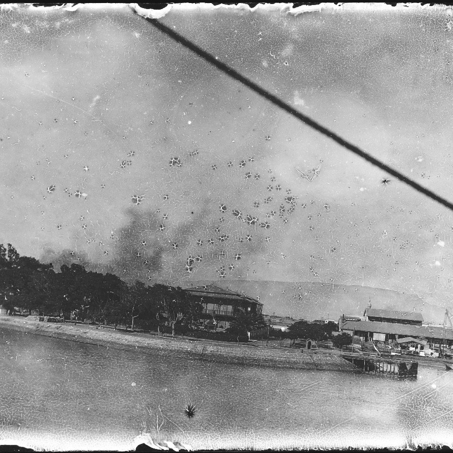 Unidentified shoreline and buildings- Jabal Ataqah, Egypt (?)