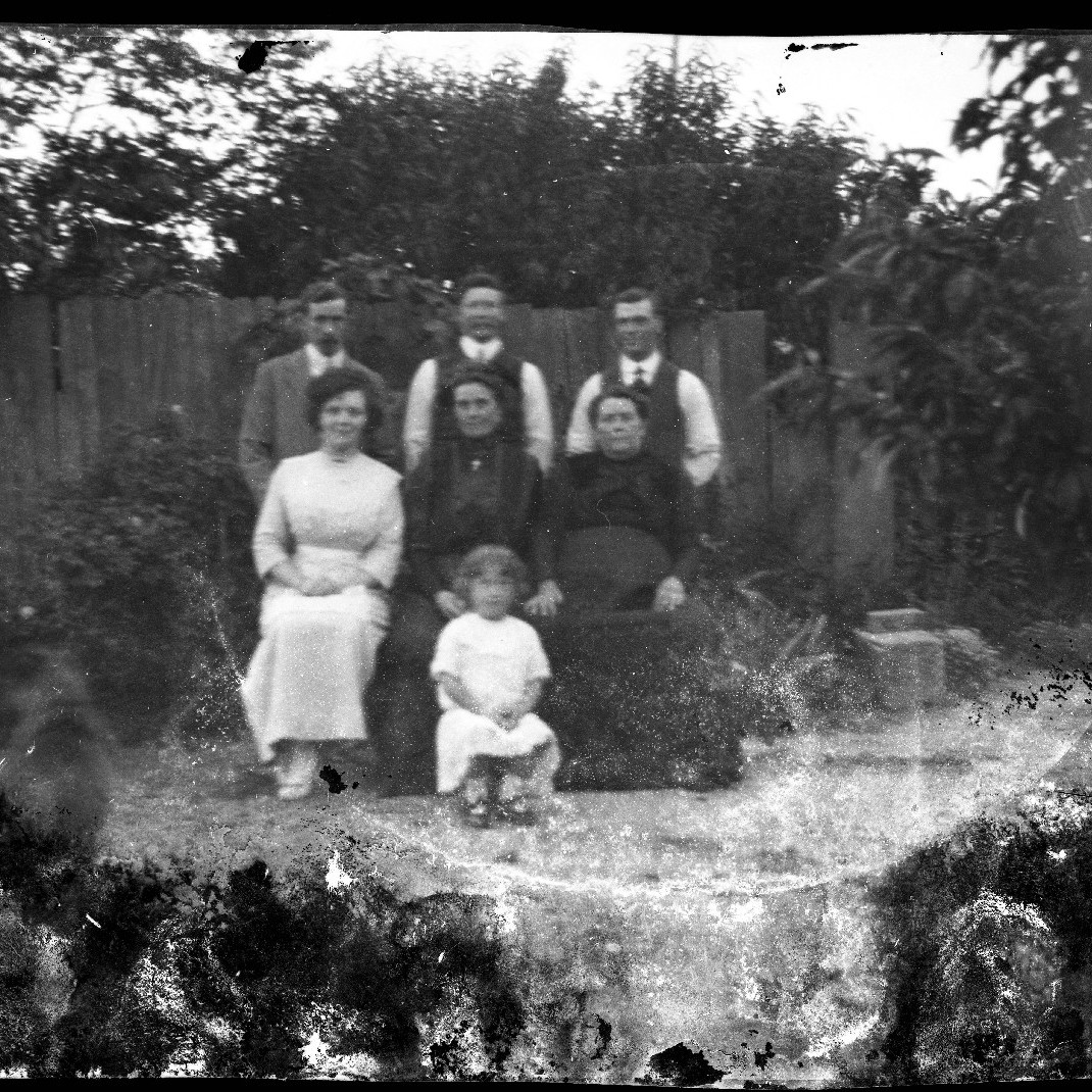 Family photo (film negative) c1910s