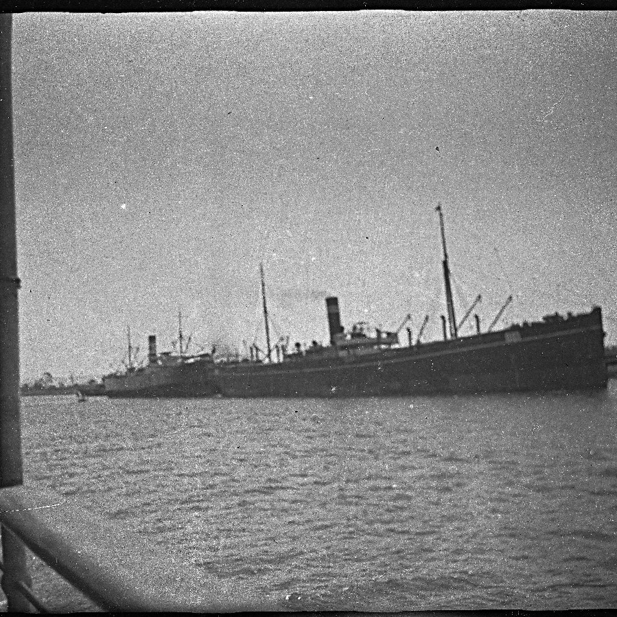 At Sea, on route to New Guinea? 1914 (film negative)