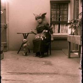 Woman and two dogs
