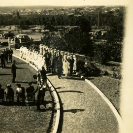 Nursing staff forming a guard of honour in front of the Kurri Kurri District Hospital, NSW, [n.d.]