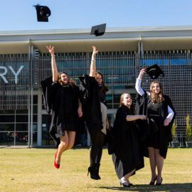 Graduation ceremonies were held at the University of Newcastle Central Coast campus, Ourimbah, in July 2014.