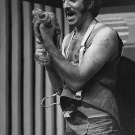 Alexander Kovacs (Horatio) in "Hamlet On Ice" by Michael Boddy, The Hunter Valley Theatre Company, Newcastle, Australia -  October, 1981