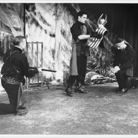 Rod Ansell (r) with Barry Shepherd (l) and Matt Lilley in "Macbeth", The Hunter Valley Theatre Company, Newcastle, Australia - 3 March, 1993