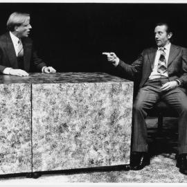 Grant Dodwell and Barry Shepherd in "Sons of Cain", The Hunter Valley Theatre Company - 2 September, 1992