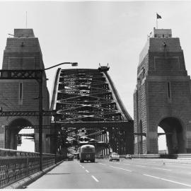 Approach to the Sydney Harbour Bridge, mid 1960s.