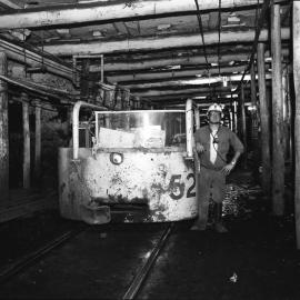 Trolley wire loco system, Buchanan loading point, Stockrington No 2 Colliery, Nov 1983