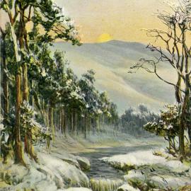 My best wishes to you this Yuletide. Postcard sent by E.H. Simpson to Mr F.R. (Francis Richard) Moore, Bishop's Bridge, 25 Dec 1907.