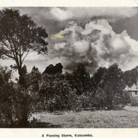 A passing storm, Katoomba. Postcard sent 25 Mar 1914.