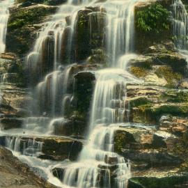 Sylvia Falls, Valley of the Waters, Blue Mountains, New South Wales. Postcard from Will [William Moore?], 31 Mar 1913