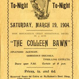 Programme - The Colleen Bawn, 19 March 1904 - Page 1
