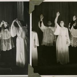 Scenes from The Sacred Play, produced by Miss C Hutchison, Sydney Passion Week, 1941 - Deaf-mute Choir singing in Gesture "Nearer my God to Thee"
