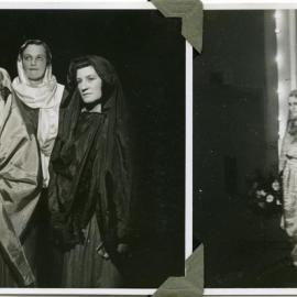 Scenes from The Sacred Play, produced by Miss C Hutchison, Sydney Passion Week, 1941 - The Women near the Mount, and The Narrator (M. Brooks)