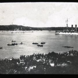 Portion of American Fleet, in Sydney Harbour, NSW