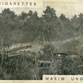 Modern War Weapons, No. 50. Maxim under cover.