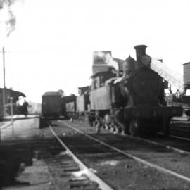 NSWGR C30 Class, two suburban tank locomotives on a short goods at Narrellan (Camden Branch), [1950s]