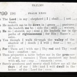 Scripture - (Psalm 23)