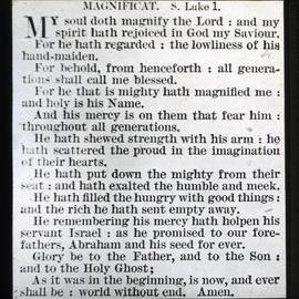 Scripture- (Magnificat. St. Luke 1)