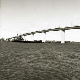 M.V. Stephen Brown, Hunter River, NSW, 14 July 1975. Stockton Bridge.