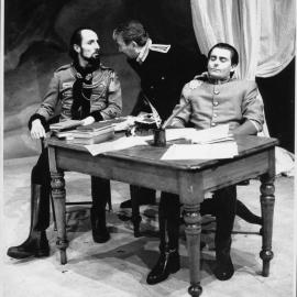 Rod Ansell, Robert Simm, Geoff Cartwright in "Arms And The Man", The Hunter Valley Theatre Company, Newcastle, Australia
