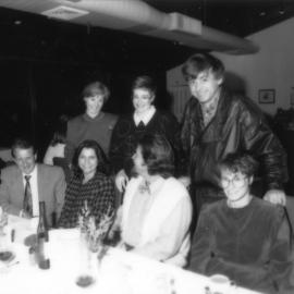 Dr. Vlase Nikolesk with unidentified people at a function, the University of Newcastle, Australia
