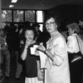 Two unidentified women, the University of Newcastle, Australia - c.9 May, 1992