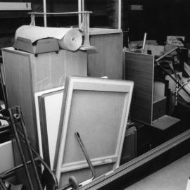 Rubbish stored under the Hunter Building, the University of Newcastle, Australia