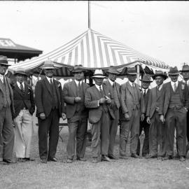 The officials in the centre of the ring at the Newcastle Showground, 24 Feb 1933
