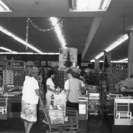 Woolworths supermarket at Jesmond shopping centre near the University of Newcastle, Australia - c.1980s