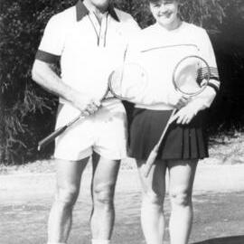 Squash champions, Mick Harvey and Kay Stone, the University of Newcastle, Australia
